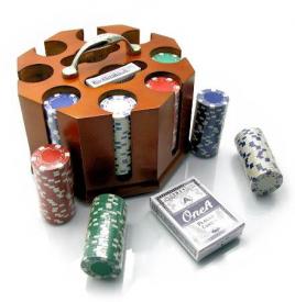 Покерный набор в деревянной подставке ― Подарки. Интернет-магазин оригинальных подарков. Необычные подарки - Лавка Радости