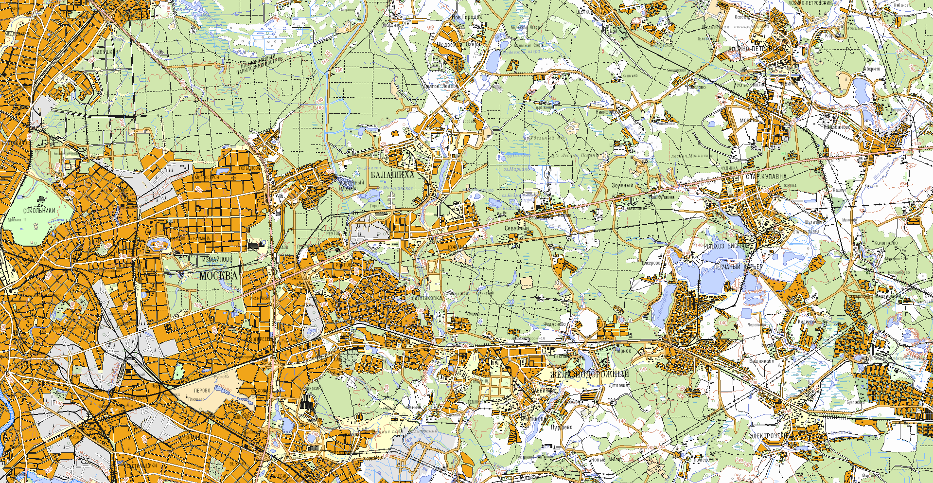 Варіант оформлення топографічної карти РФ масштабу 1: 100 000 для ArcGIS (ДАТА +)