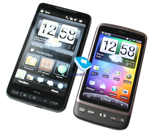Порівняння з HTC HD2: