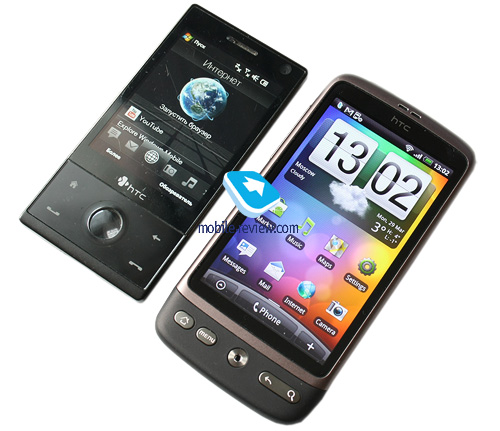 Порівняння з HTC Touch Diamond: